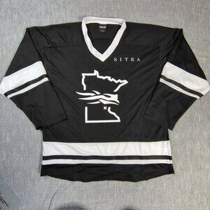 Sitka Minnesota Hockey Jersey Size Larger Ealer Sports Black White 05